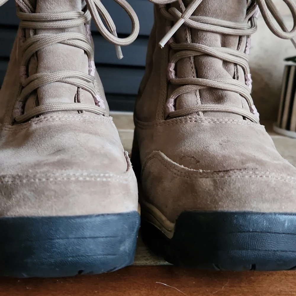 Sorel Brown and Cream Winter/hiking Boots Lace-Up Suede Womans Size 6 - Picture 12 of 15